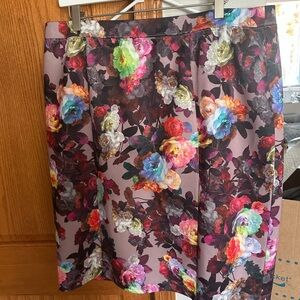 Vibrant Floral A-Line Skirt